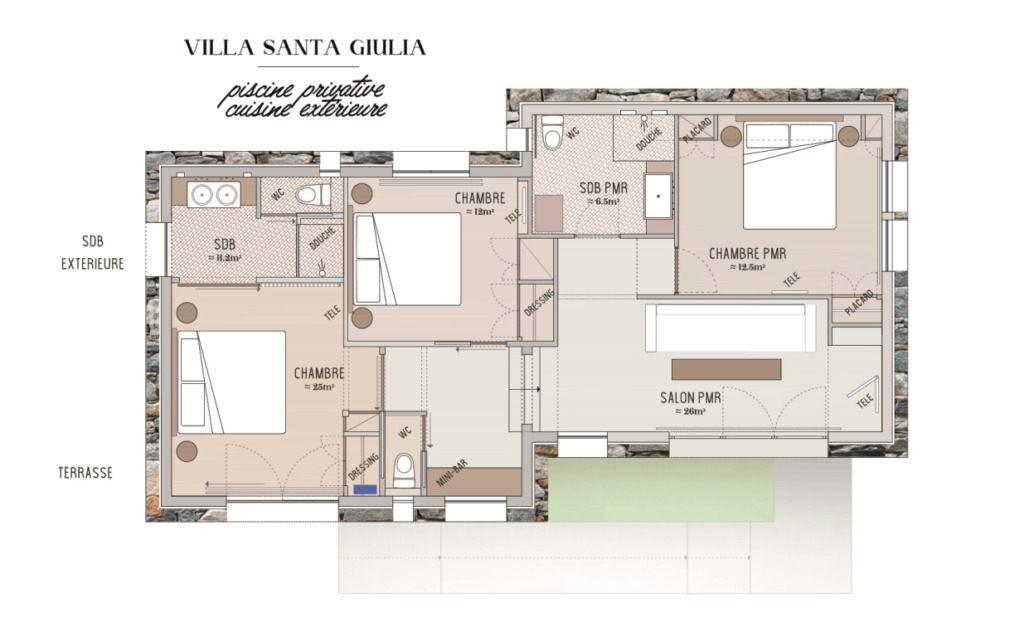 Santa Giulia - Plan intérieur